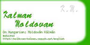 kalman moldovan business card