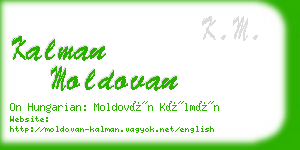 kalman moldovan business card